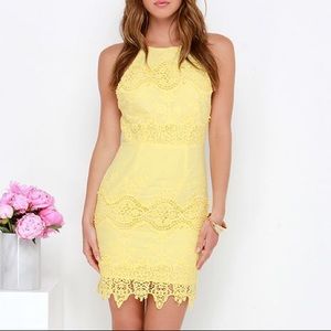Lulu’s Yellow Lace Dress